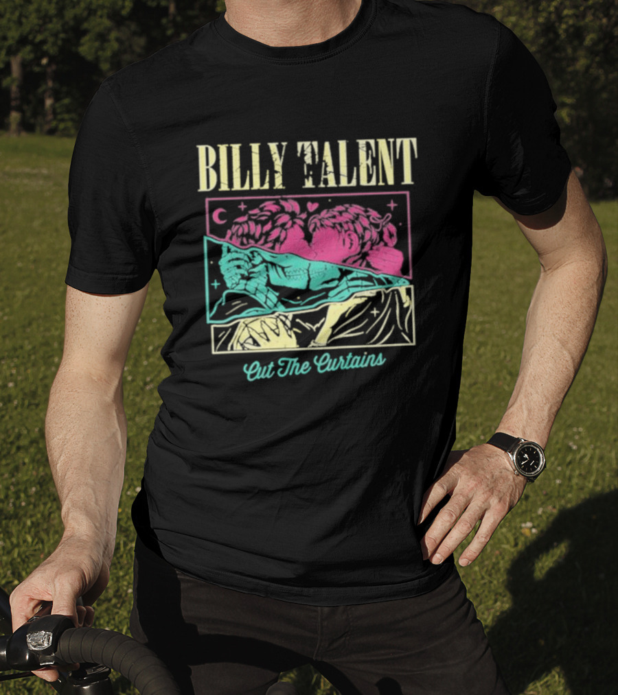 BILLY TALENT Cut The Curtains Kiss Night Pink Green Love Moon Star T-Shirt