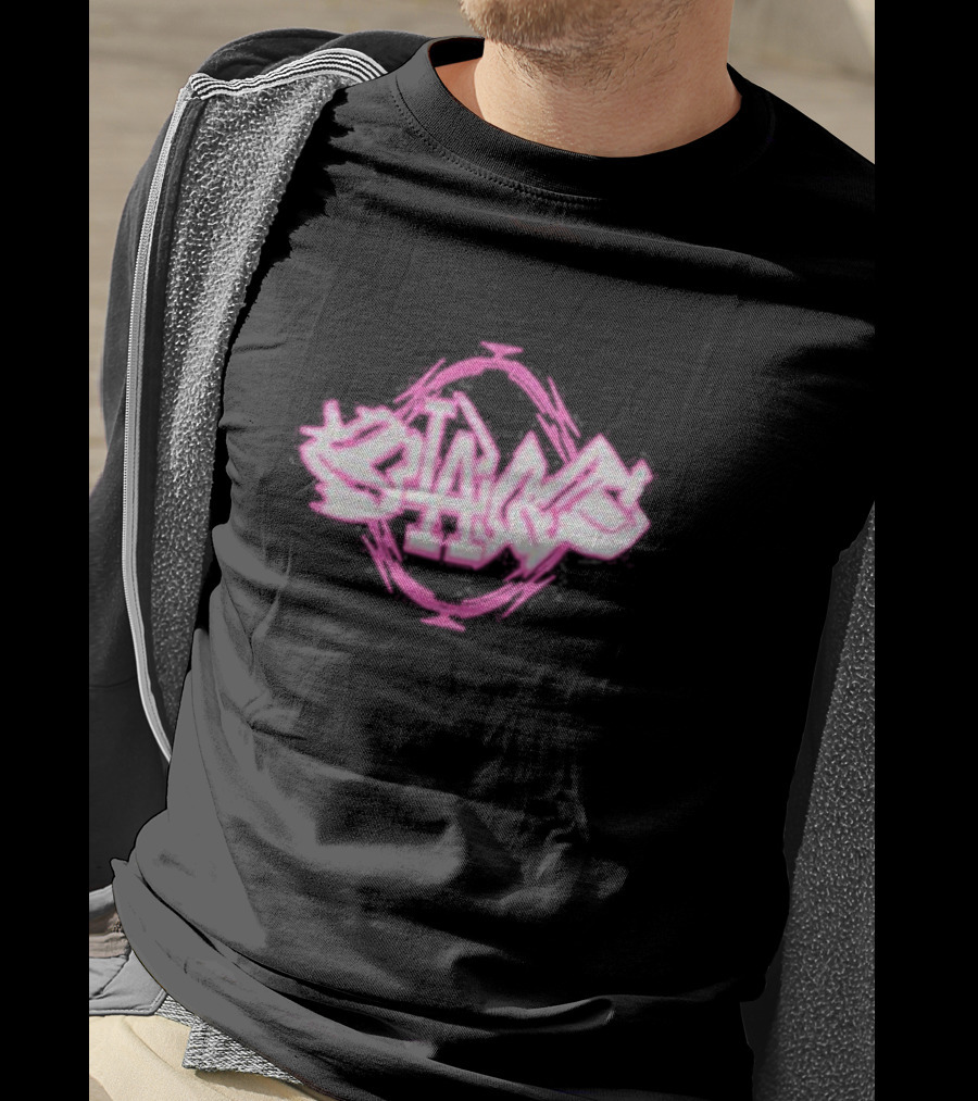 Bladee Razorwire Pink Graffiti LA T-Shirt