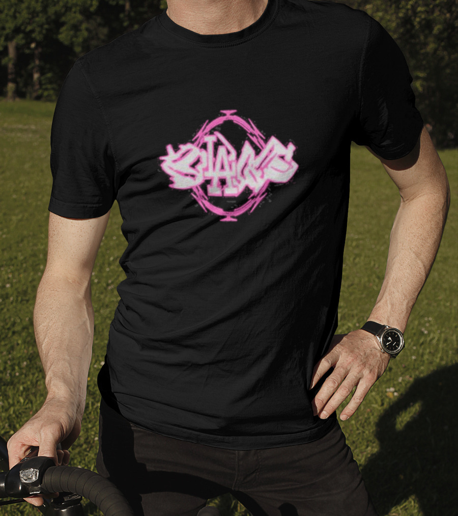Bladee Razorwire Pink Graffiti LA T-Shirt