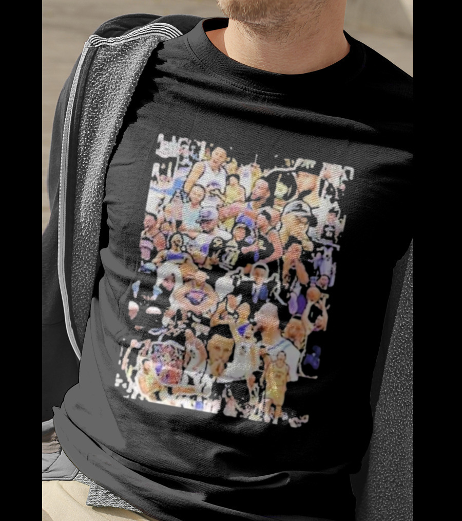 Happy Birthday Stephen Curry Basketball Court Emotions Collage T-Shirt