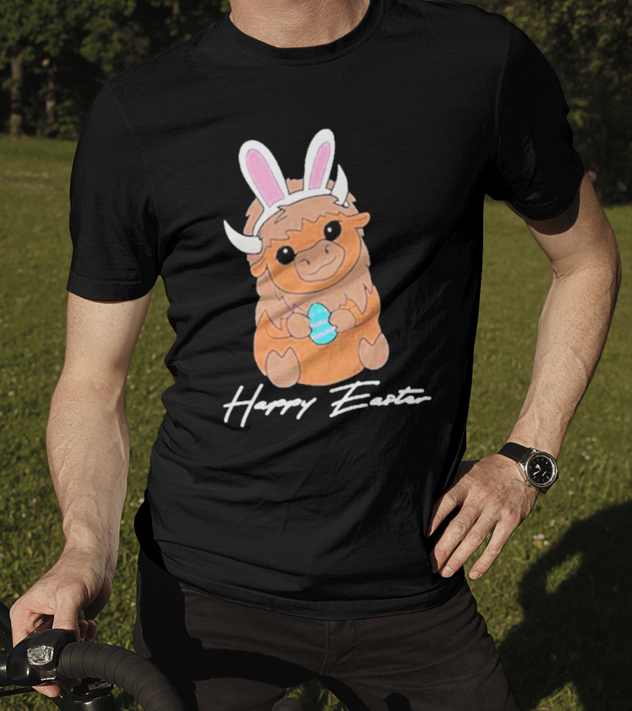 Happy Easter Buffalo Bunny With Ears And Egg T-Shirt