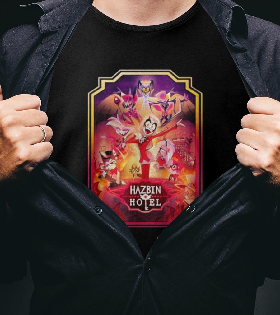 Hazbin Hotel Vibrant Character Montage T-Shirt