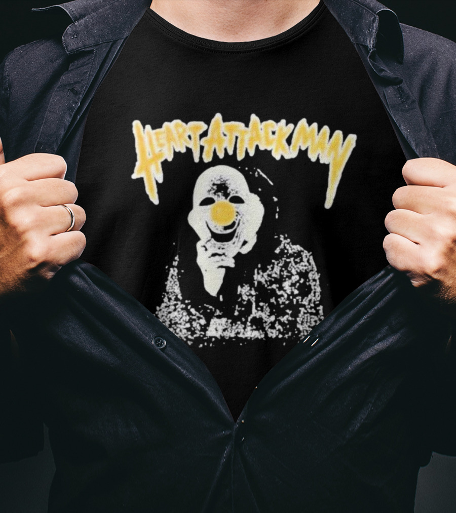 Heart Attack Man Clown Mask Grunge T-Shirt