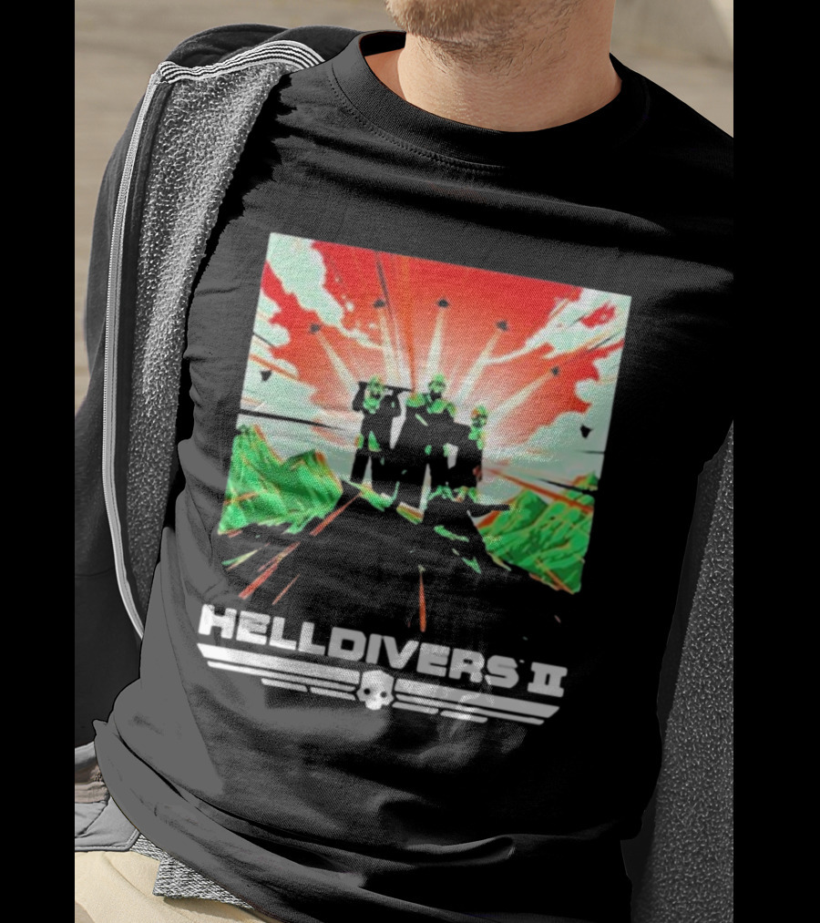 HELLDIVERS II Colorful Video Game Artwork T-Shirt