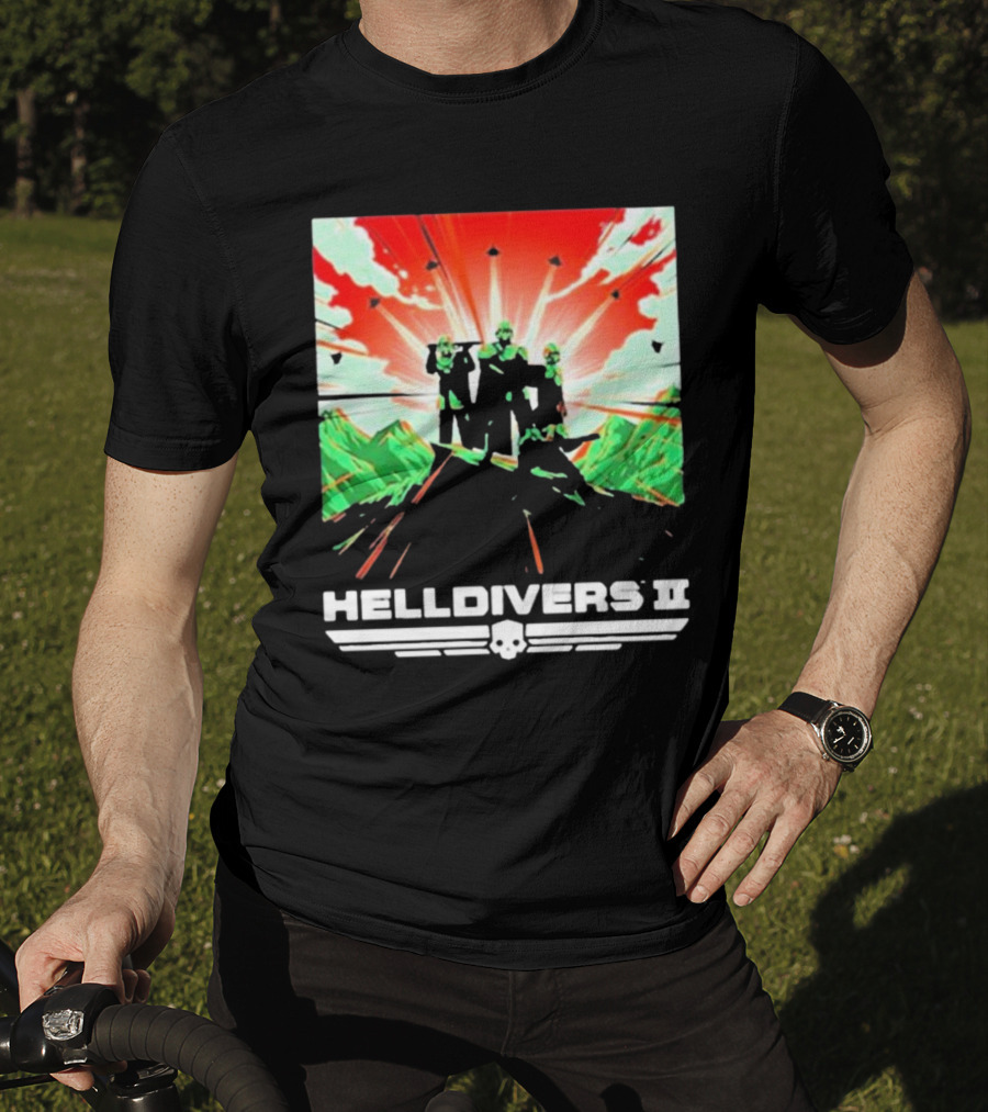 HELLDIVERS II Colorful Video Game Artwork T-Shirt