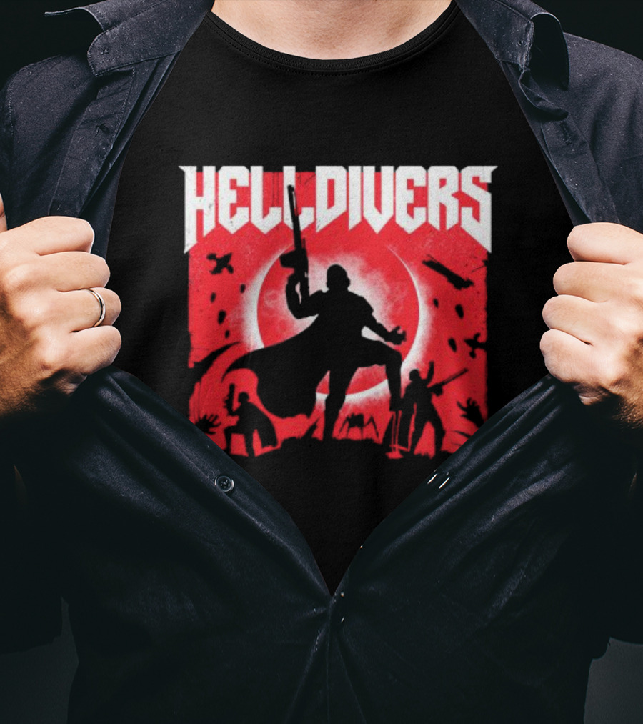Helldivers Red Moon Battle T-Shirt