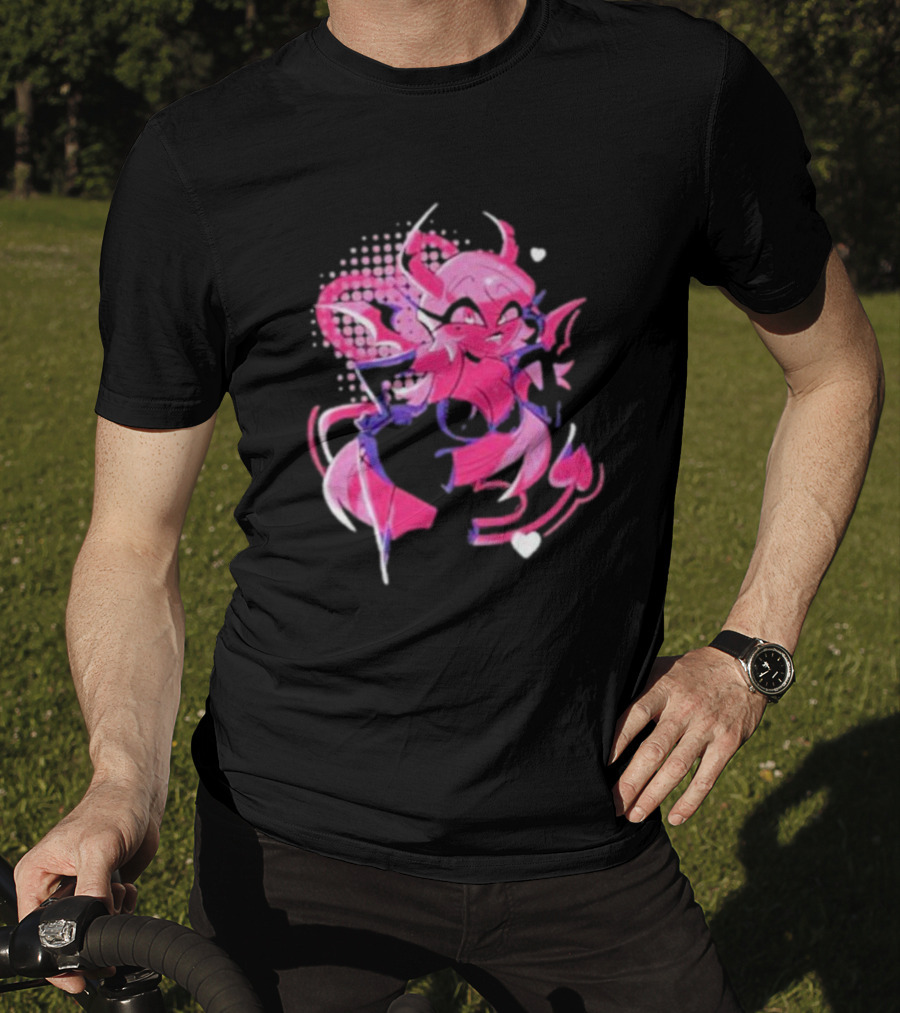 Helluva Boss Verosika Mayday Pink Demon Character T-Shirt