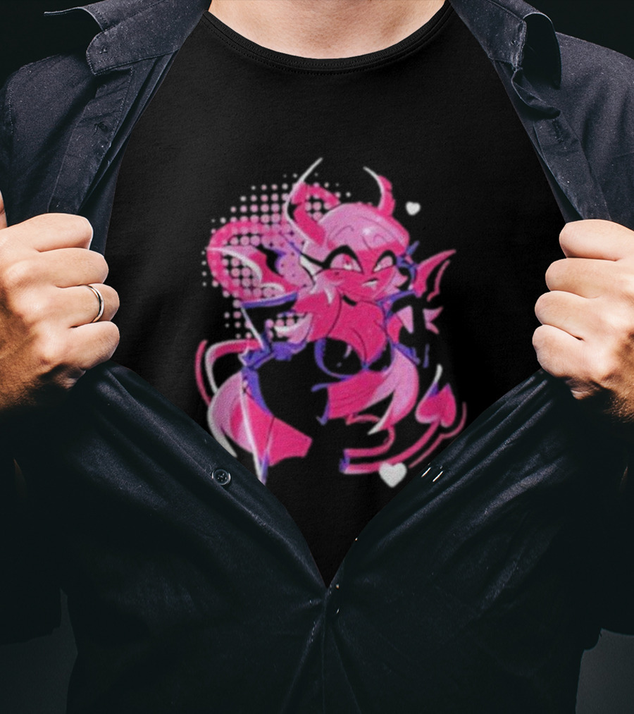 Helluva Boss Verosika Mayday Pink Demon Character T-Shirt