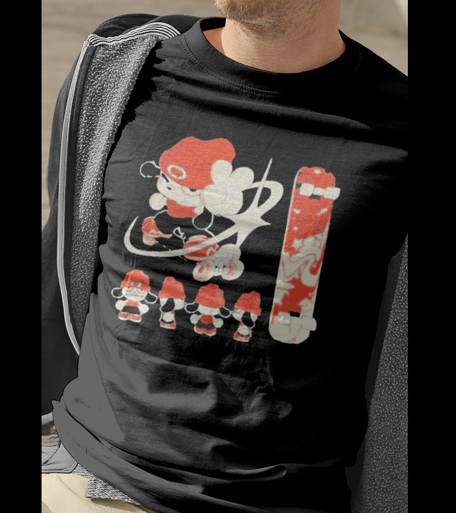 Hip Hop Dog Bryson McBee Roller Skating Skateboard Red Hat T-Shirt