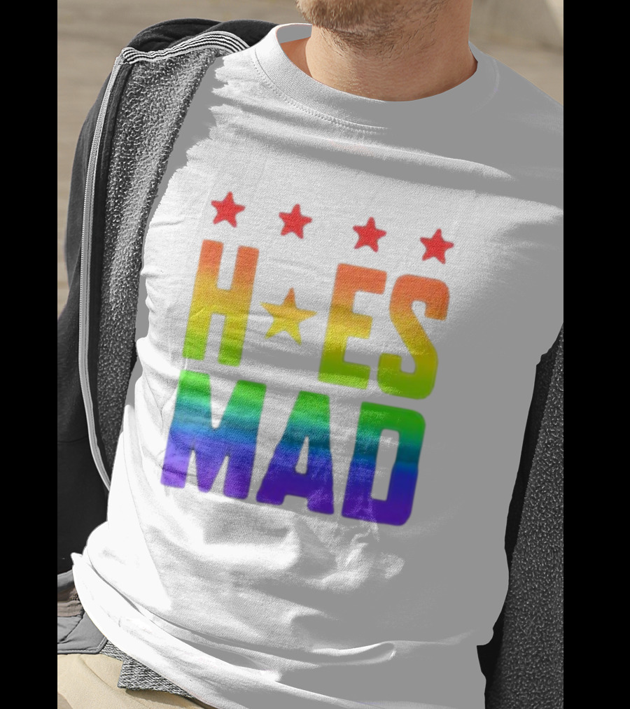 Hoes Mad Rainbow Stars Pride T-Shirt