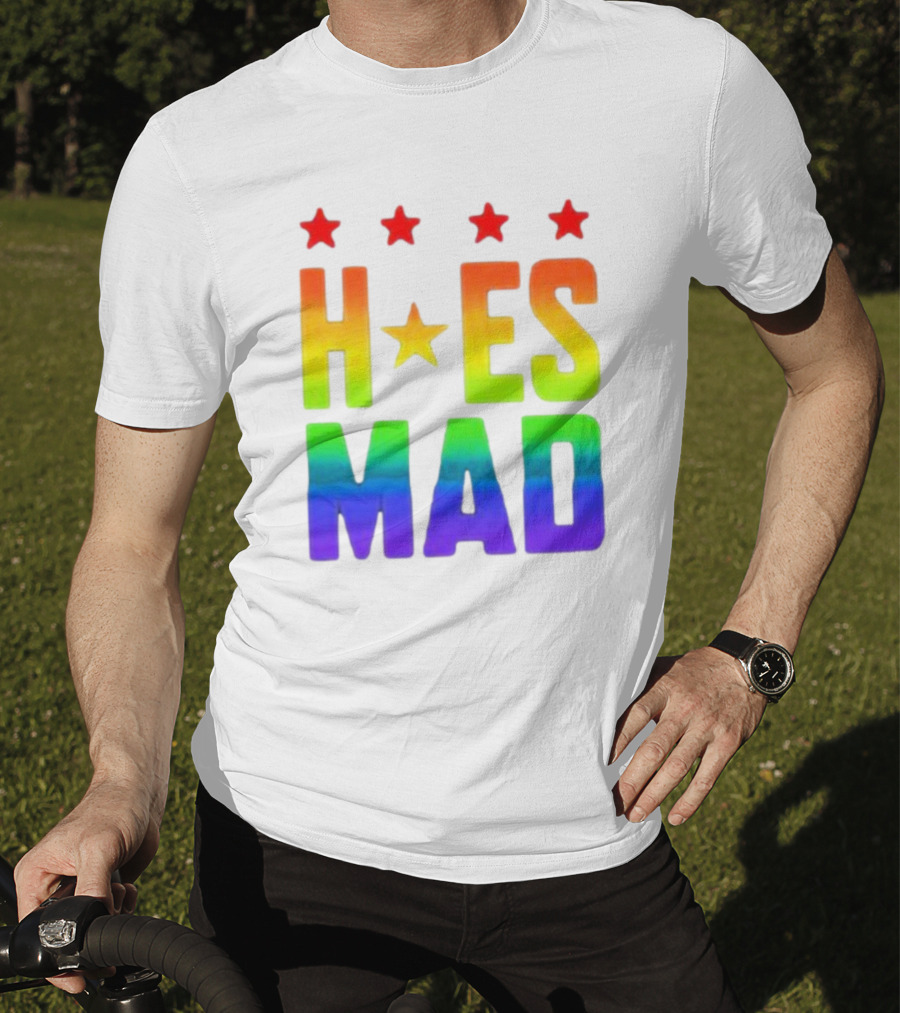 Hoes Mad Rainbow Stars Pride T-Shirt