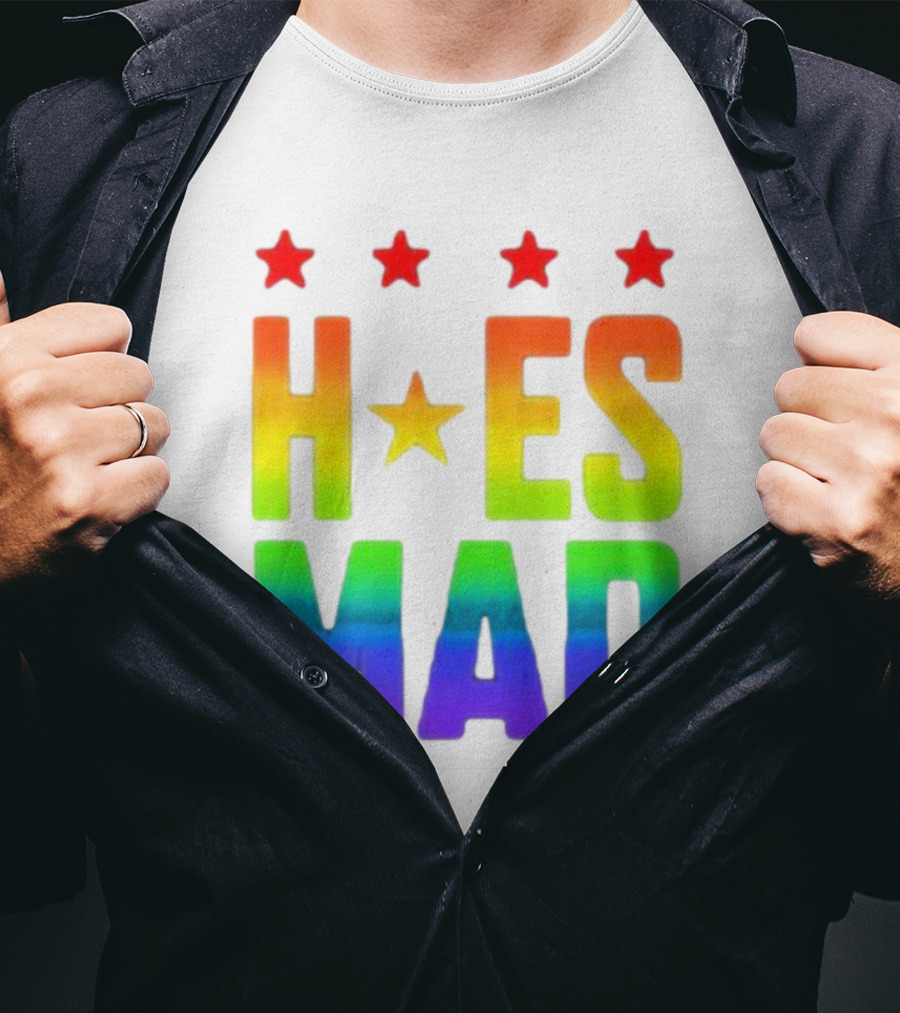 Hoes Mad Rainbow Stars Pride T-Shirt