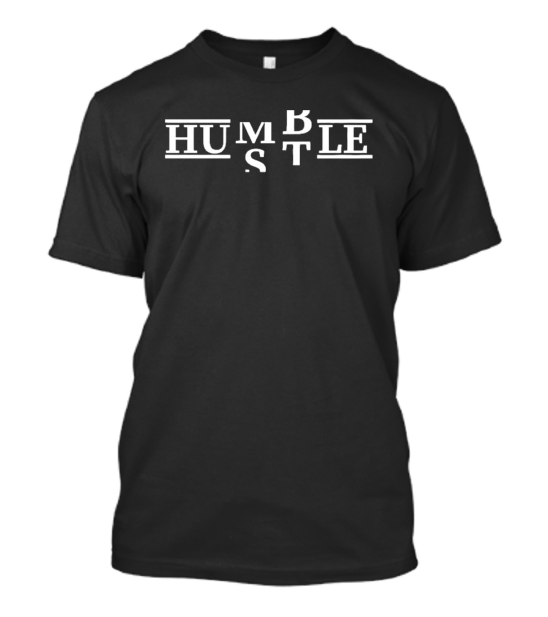 Hustle And Humble Intersected Text T-Shirt