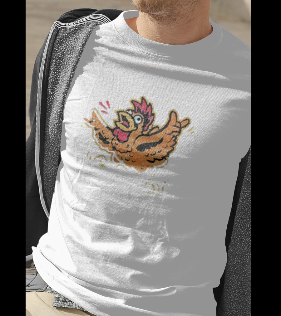 Hype-hens Primary Illustrated Cartoon Chicken T-Shirt