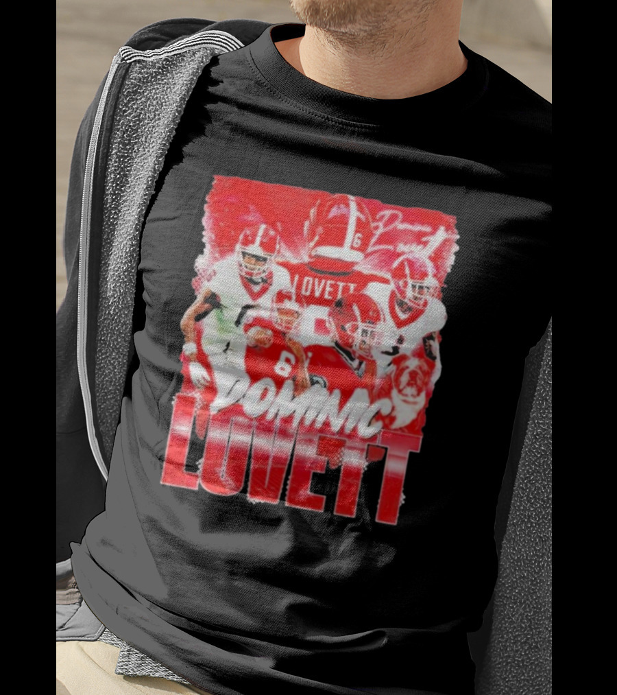 Georgia Bulldogs Dominic Lovett Football Sportswear T-Shirt