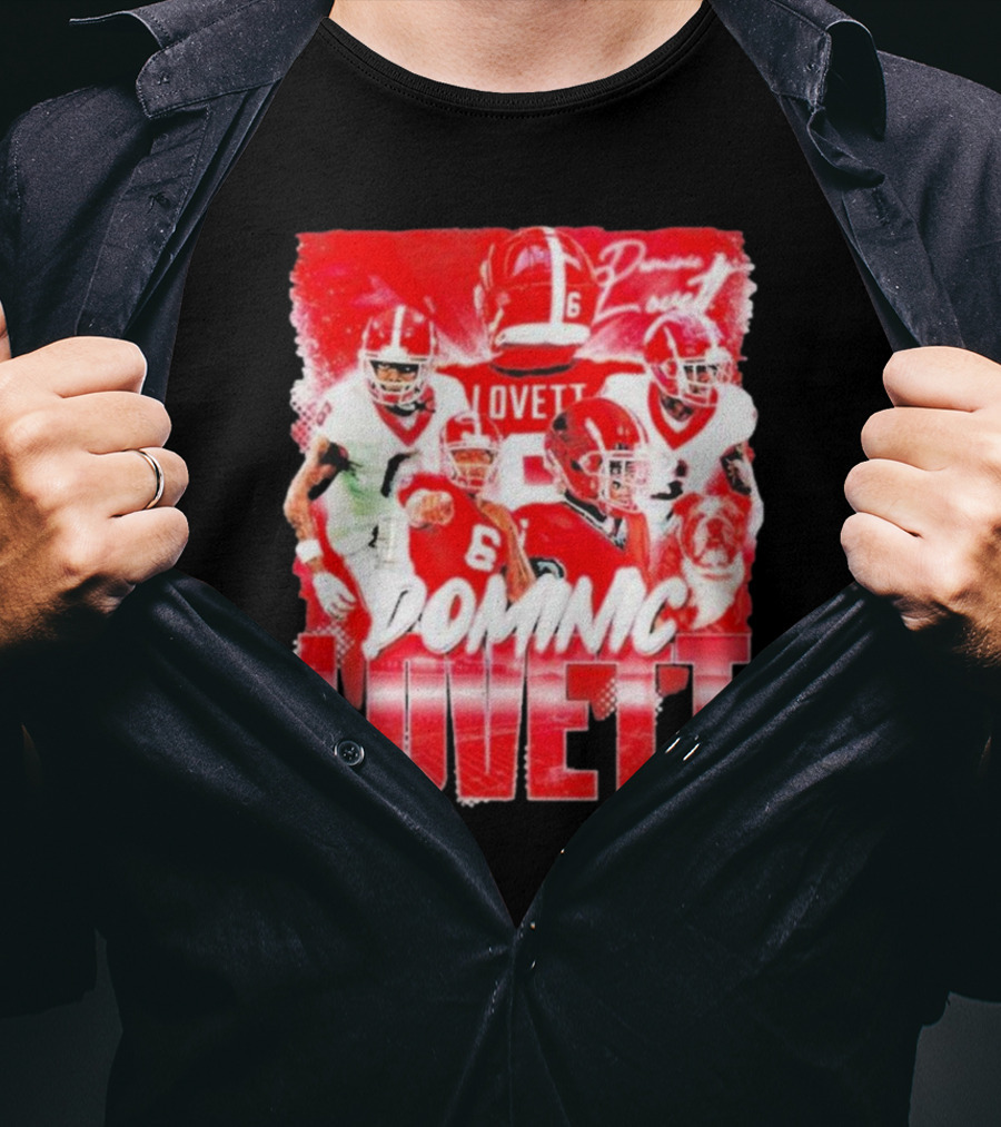 Georgia Bulldogs Dominic Lovett Football Sportswear T-Shirt