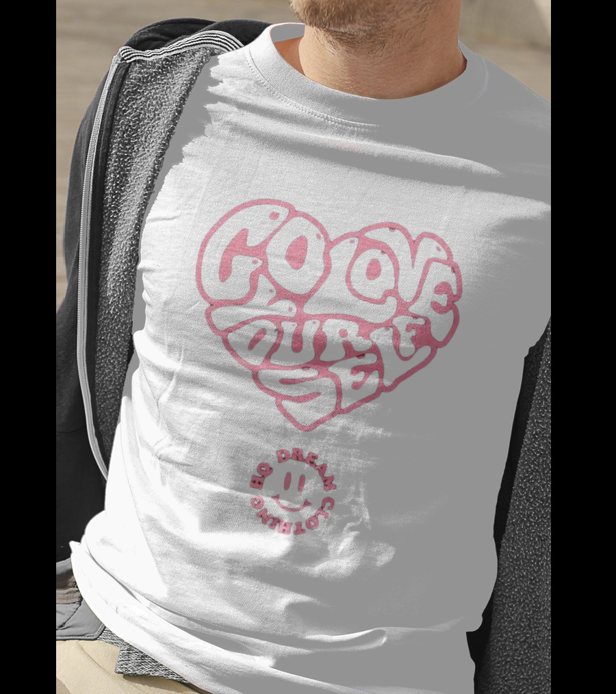 Go Love Yourself Heart Design Fream Clothing HQ Smiley T-Shirt