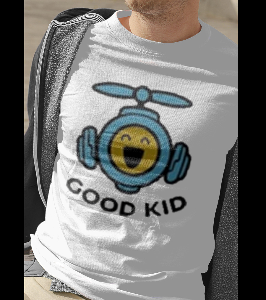 Good Kid Drone Emblem With Smiling Face T-Shirt