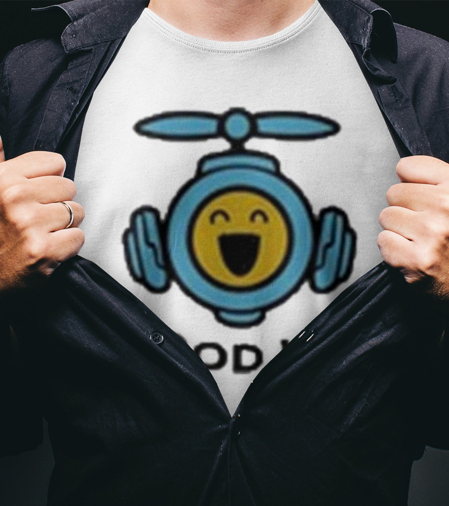 Good Kid Drone Emblem With Smiling Face T-Shirt