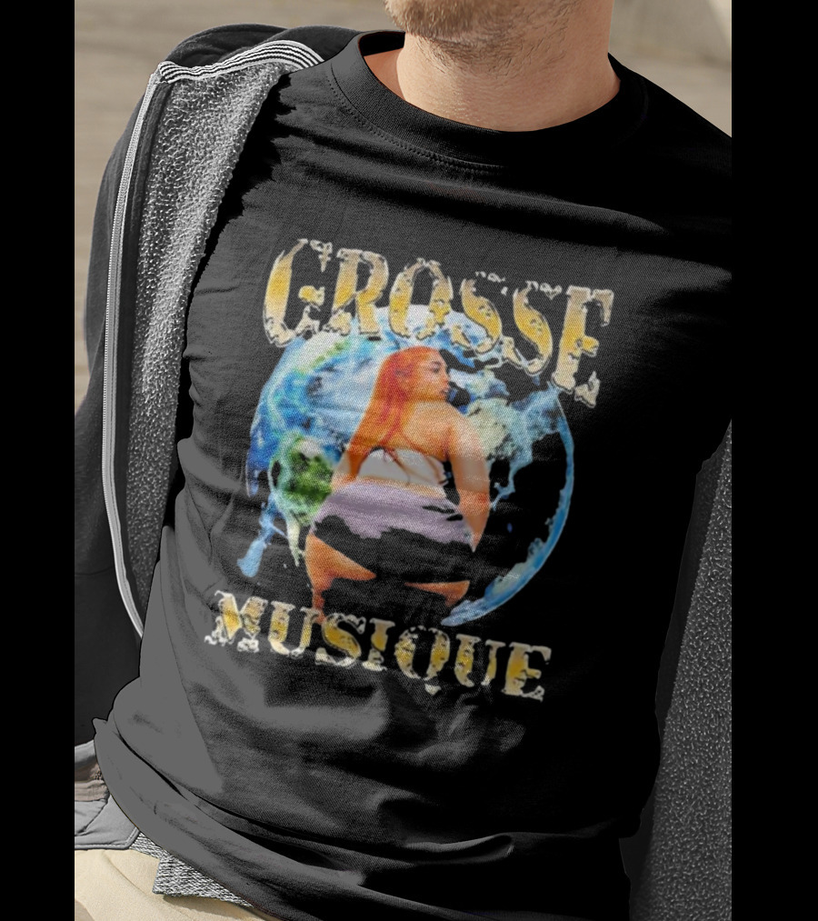 Grosse Musique Earth Background Rare Bootleg T-Shirt
