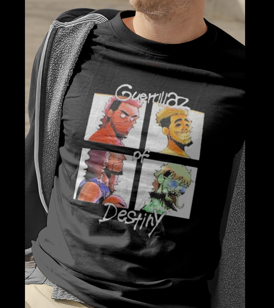 Guerrillaz Of Destiny Cartoon Quartet Pop Culture Faces T-Shirt