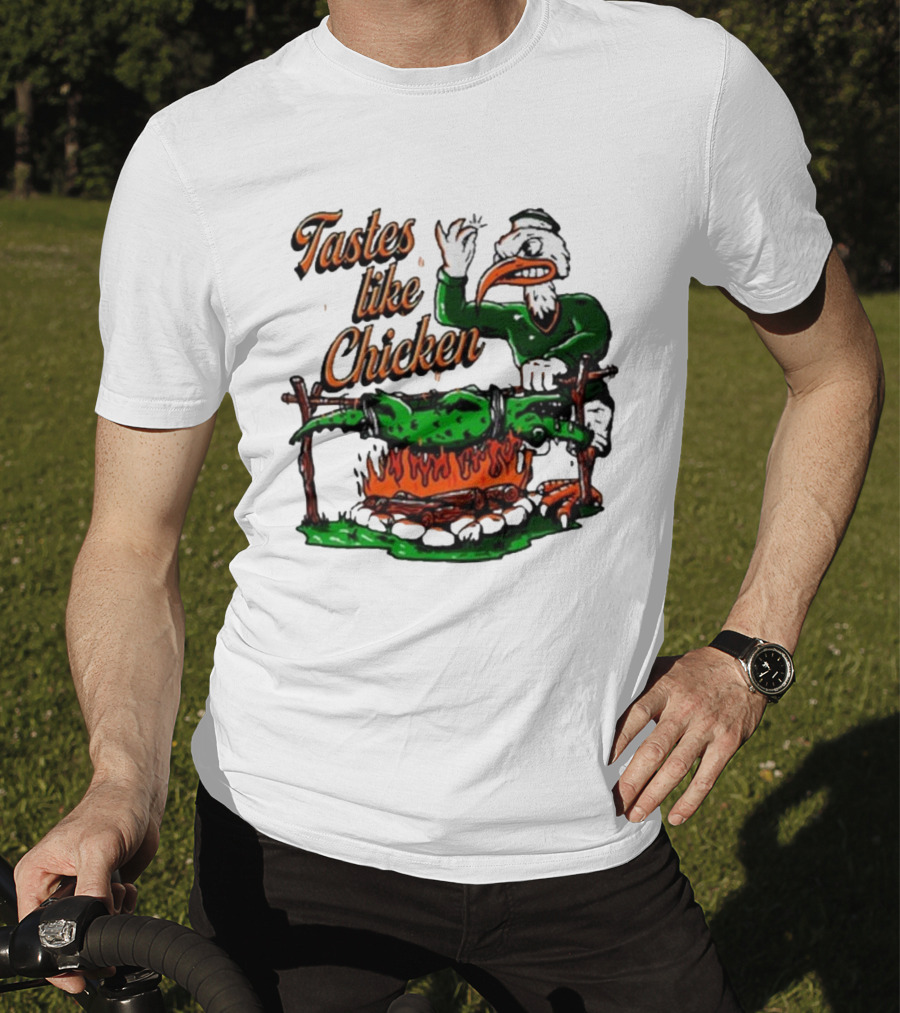 Miami Hurricanes Rivalry Gator Roast Tastes Like Chicken T-Shirt
