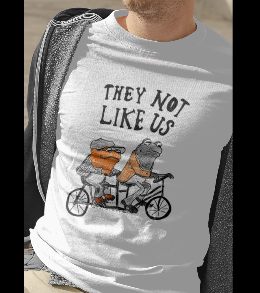 They Not Like Us Frog Riding Bike Duo T-Shirt
