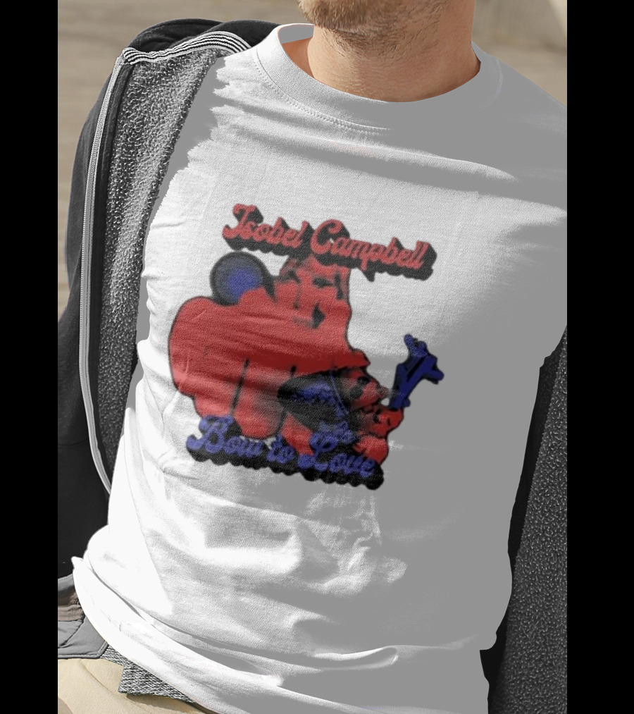 Isobel Campbell Bow To Love Retro Red And Blue T-Shirt