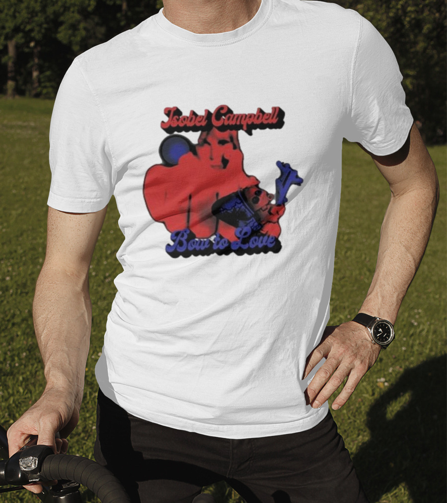 Isobel Campbell Bow To Love Retro Red And Blue T-Shirt