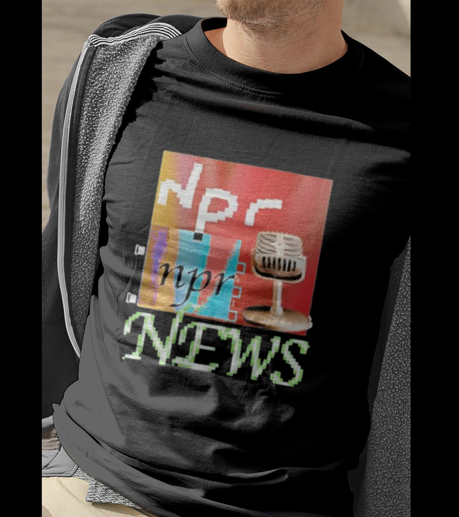 NPR News Vintage Microphone Graphic Jack Corbett TikTok T-Shirt
