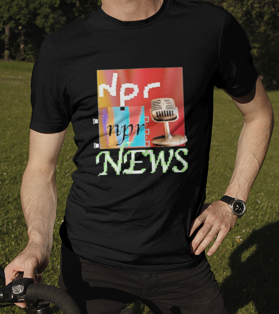NPR News Vintage Microphone Graphic Jack Corbett TikTok T-Shirt