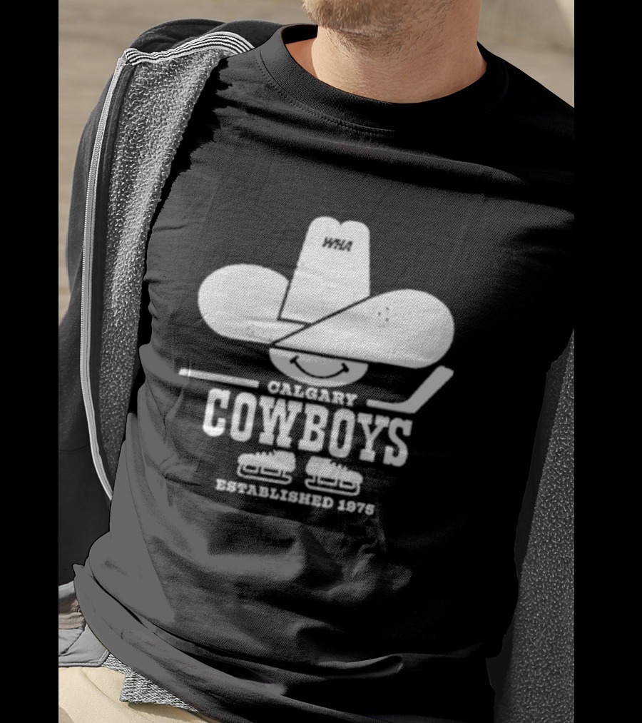 Jari The Hutt WHA Calgary Cowboys Hockey Established 1975 T-Shirt