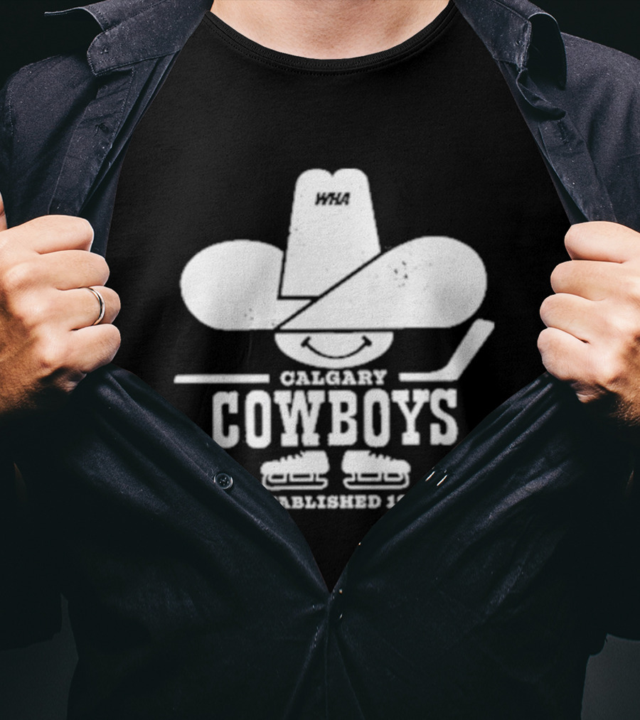 Jari The Hutt WHA Calgary Cowboys Hockey Established 1975 T-Shirt