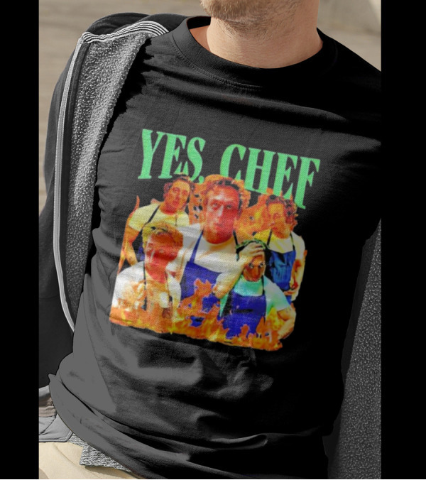 Jeremy Allen Fire Flames Yes Chef T-Shirt