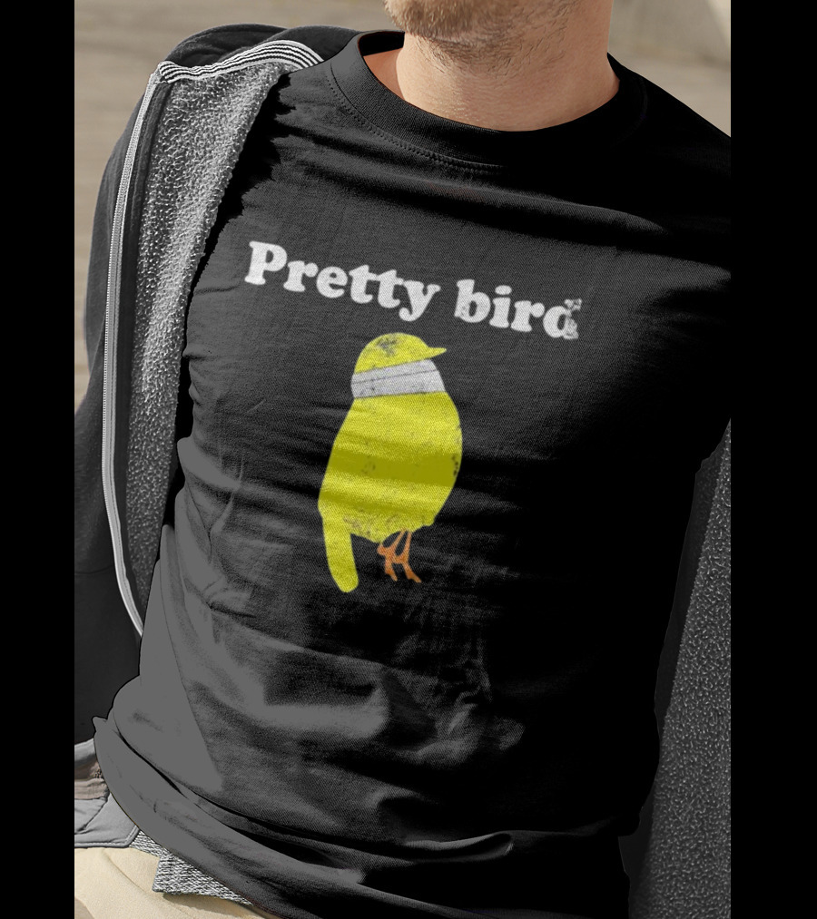 Pretty Bird Yellow Bandit Bird Retro Style Jonathan Swanson T-Shirt
