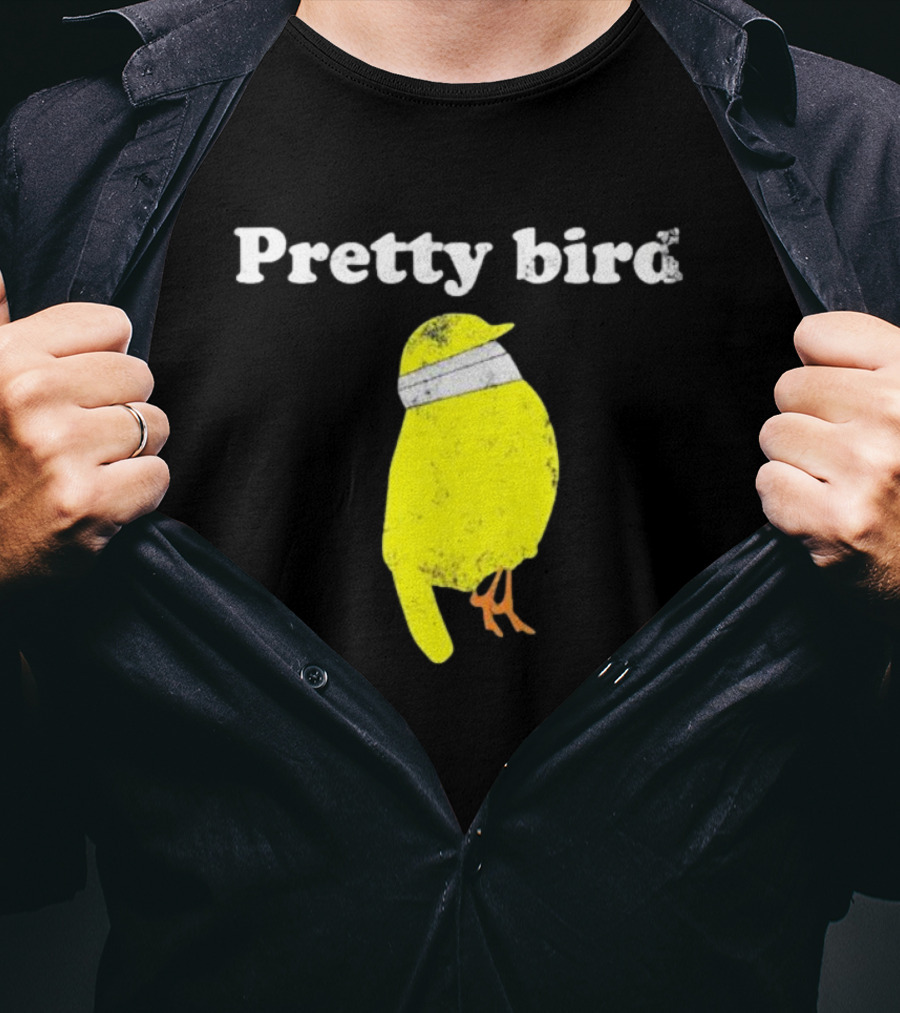 Pretty Bird Yellow Bandit Bird Retro Style Jonathan Swanson T-Shirt