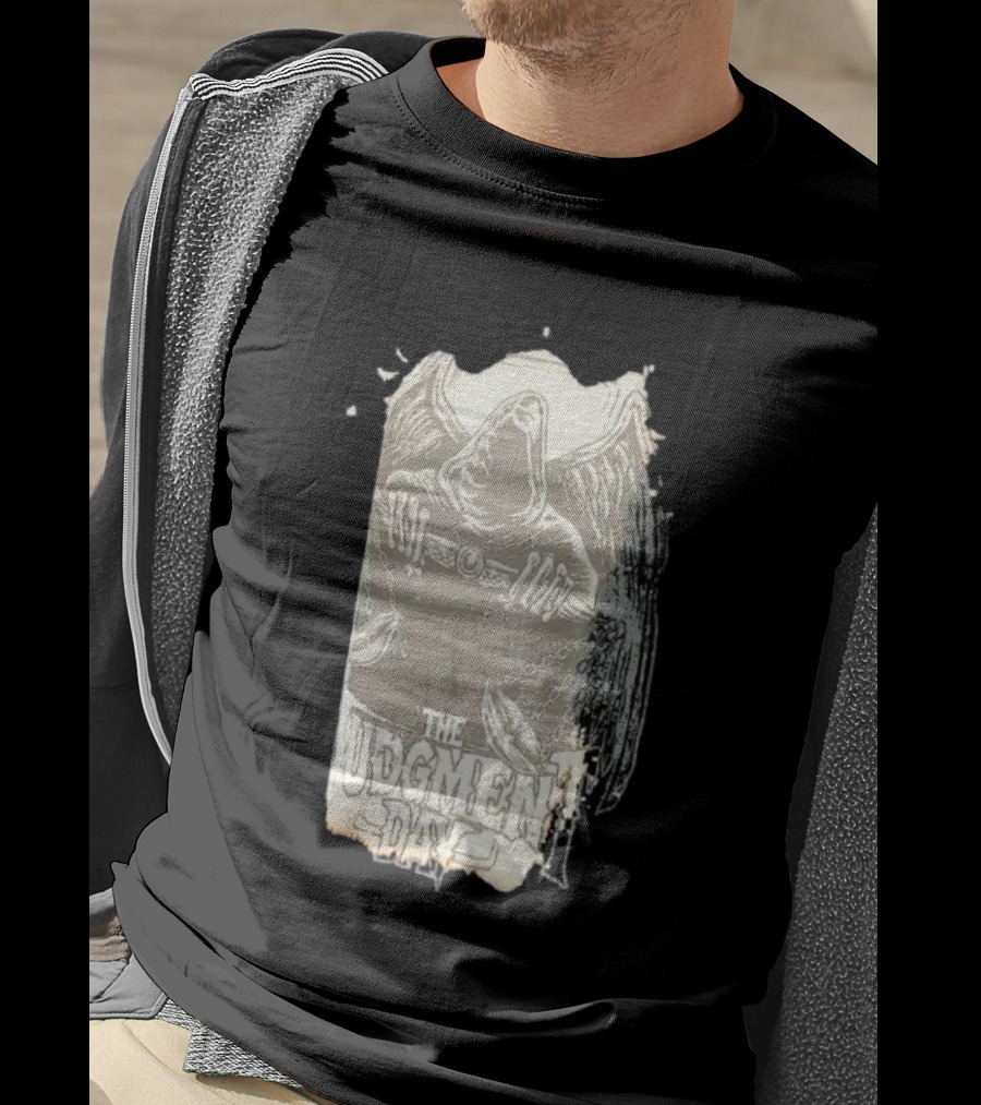 The Judgment Day All Rise Tie-Dye Grim Reaper Cloaked Figure With Chains And Wings T-Shirt