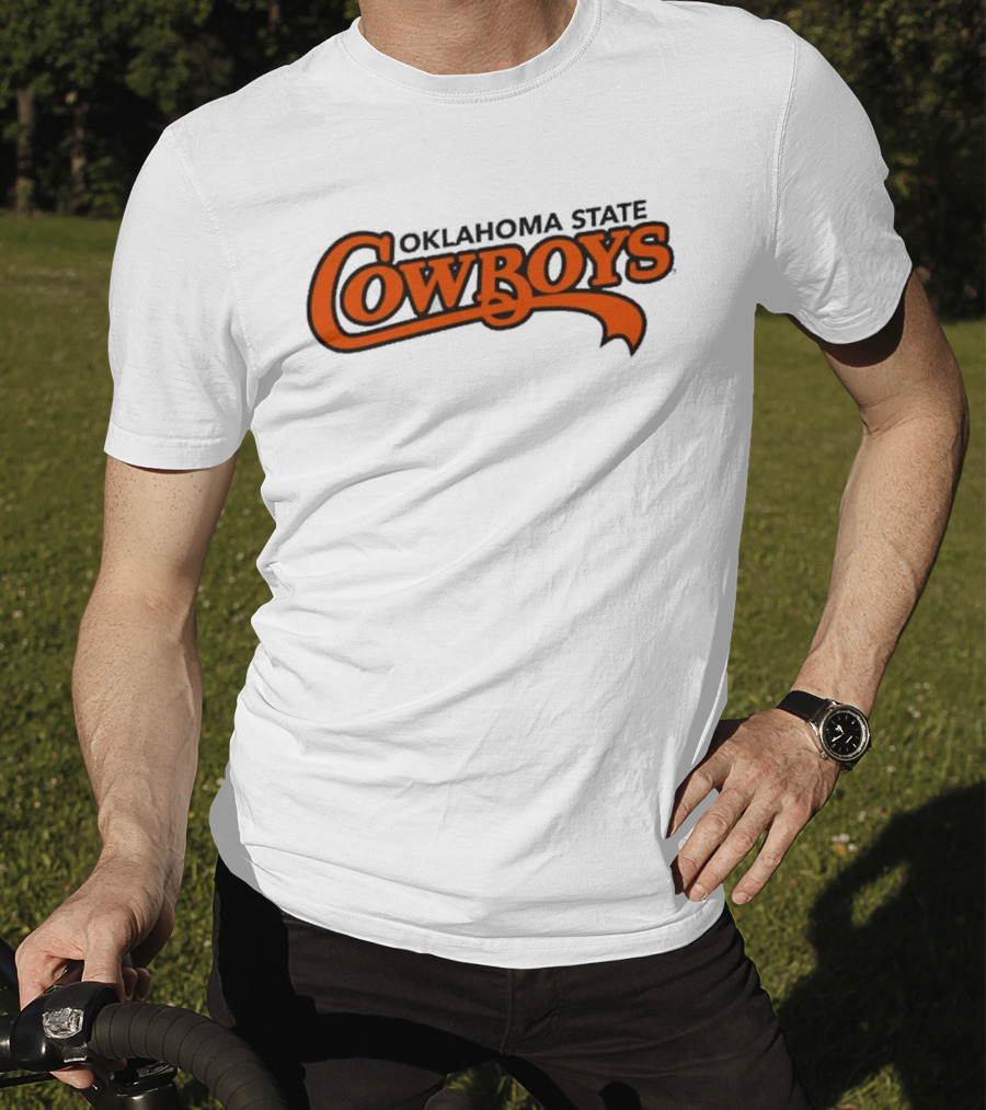 Oklahoma State Cowboys Stylized Orange Text T-Shirt