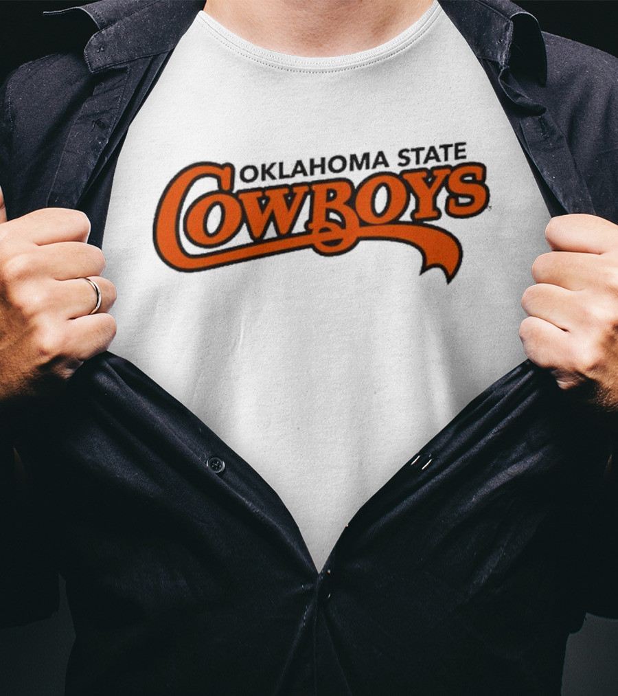 Oklahoma State Cowboys Stylized Orange Text T-Shirt
