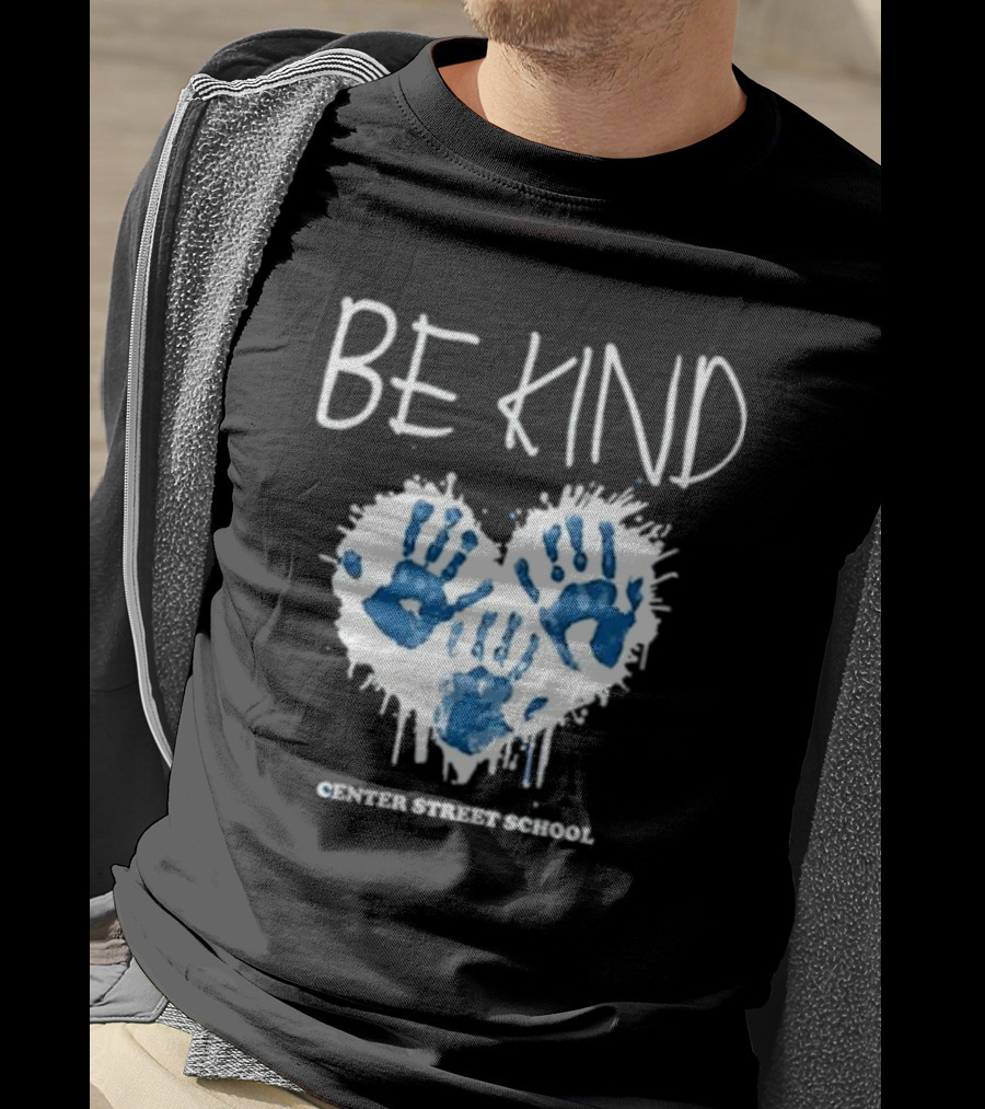 Be Kind Heart Handprints Center Street School T-Shirt