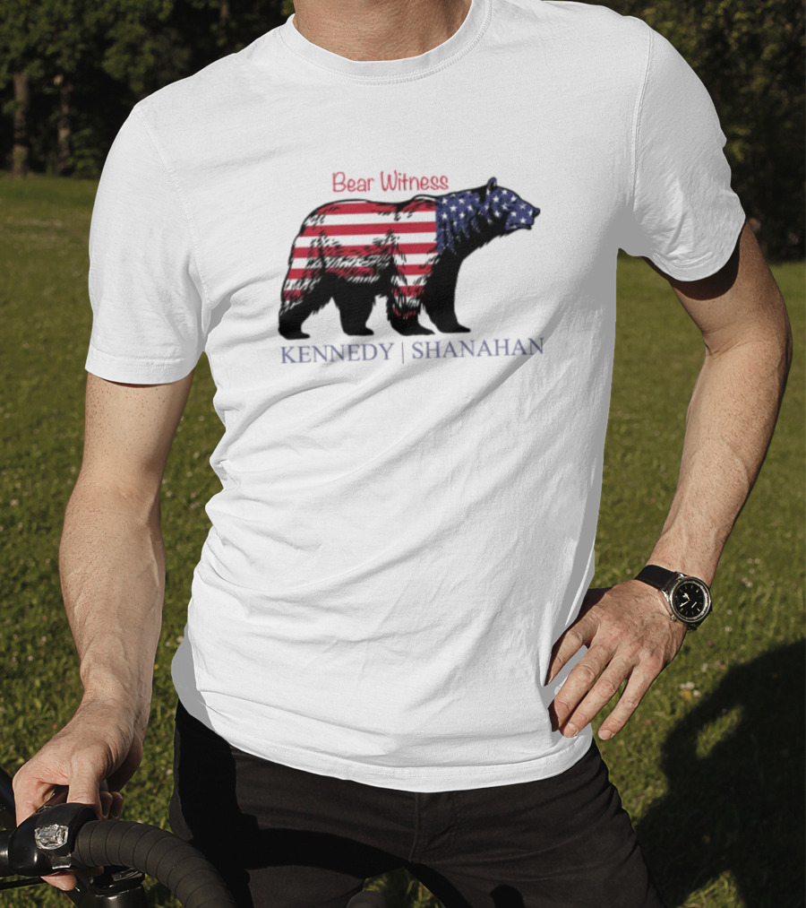 Bear Witness American Flag Bear Kennedy Shanahan T-Shirt