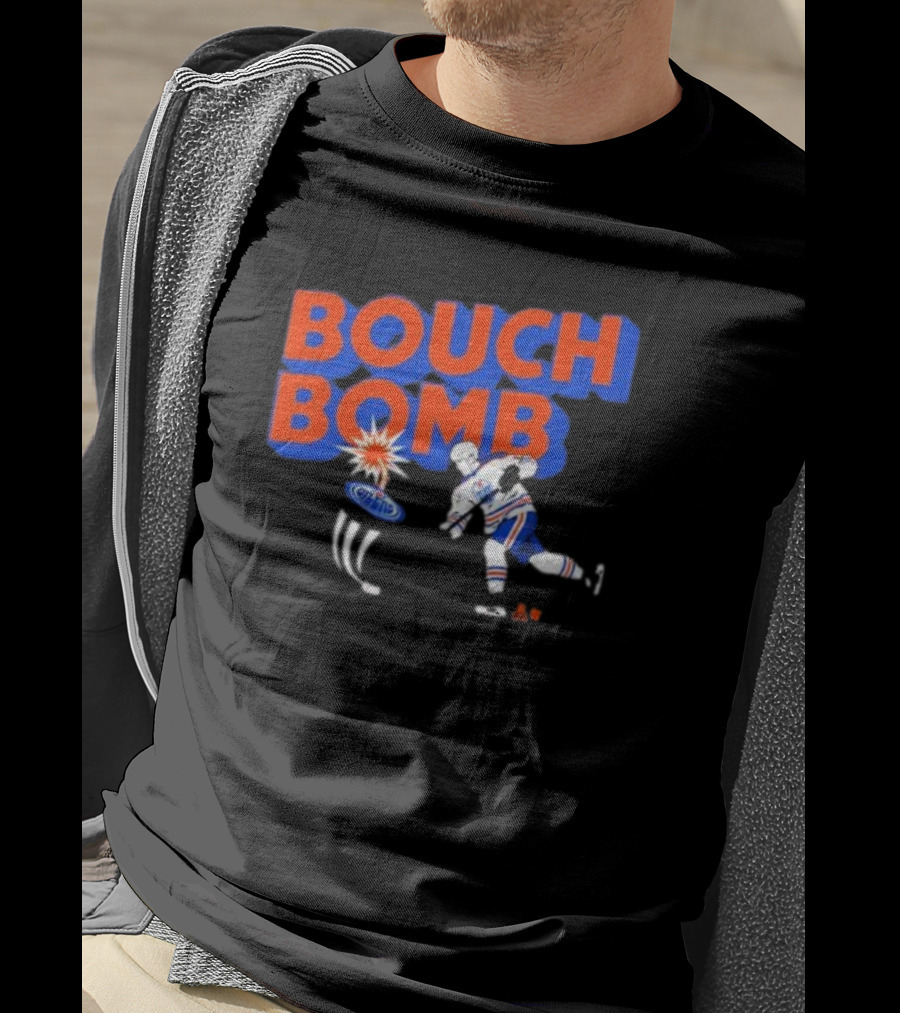 Bouch Bomb Ice District Evan Bouchard Edmonton Oilers T-Shirt