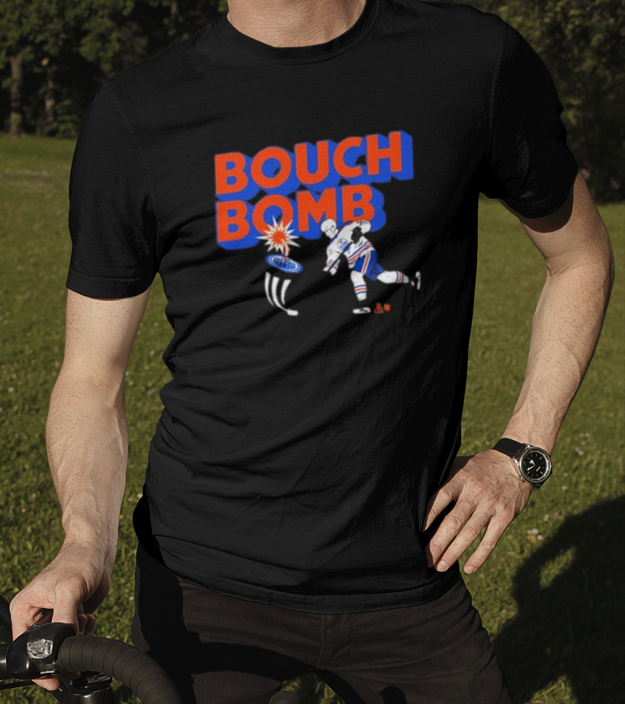 Bouch Bomb Ice District Evan Bouchard Edmonton Oilers T-Shirt