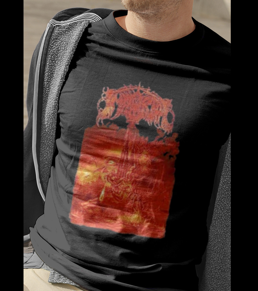 Immortal Damned In Black Fiery Red Scene T-Shirt