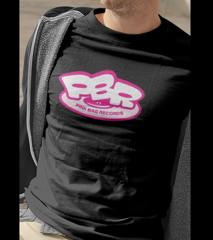 PBR Pink Bag Records PBR Bubble Text T-Shirt