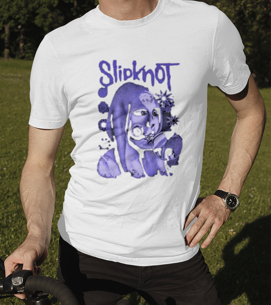 Slipknot Inbetween Shapes Abstract Masked Figure With Geometric T-Shirt