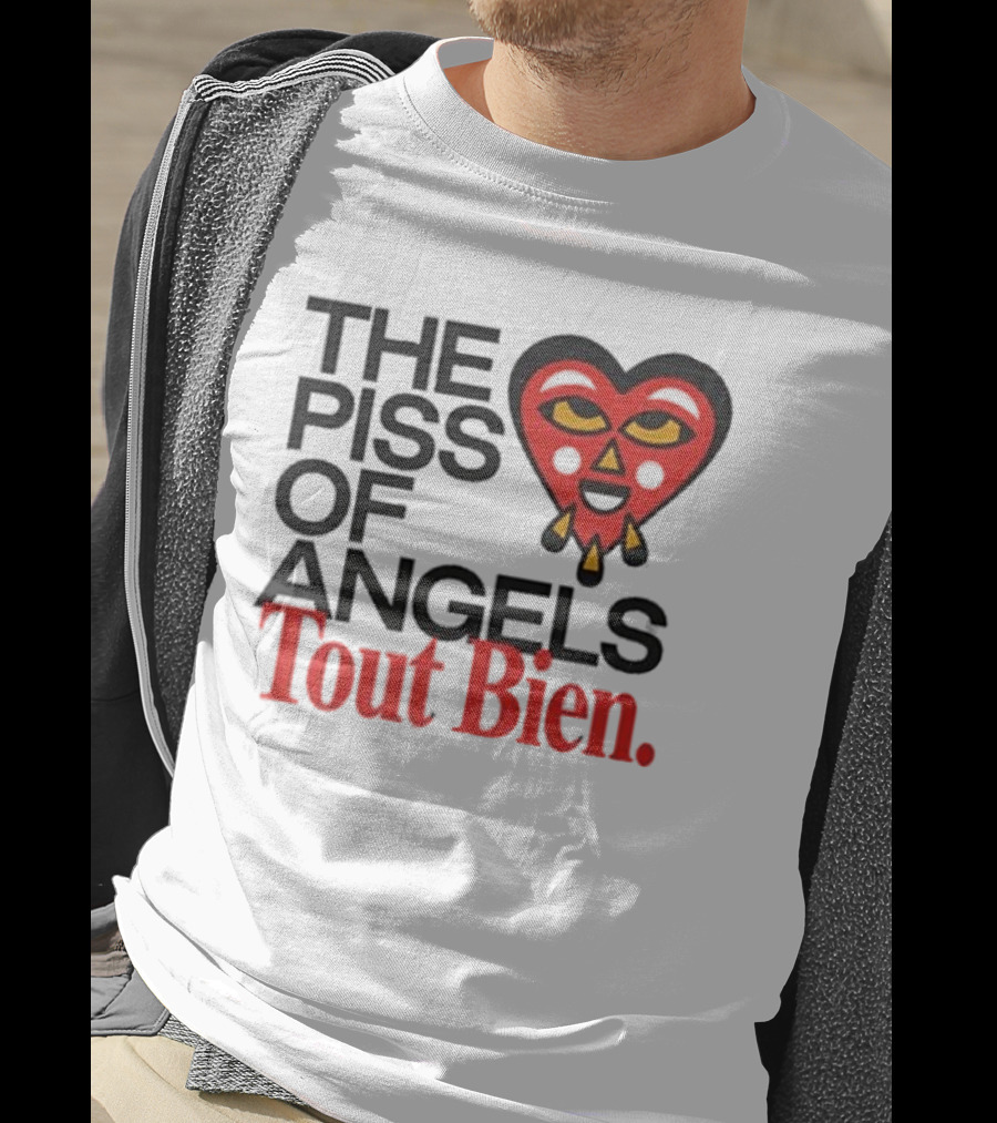 Tout Bien The Piss Of Angels Red Heart Face T-Shirt