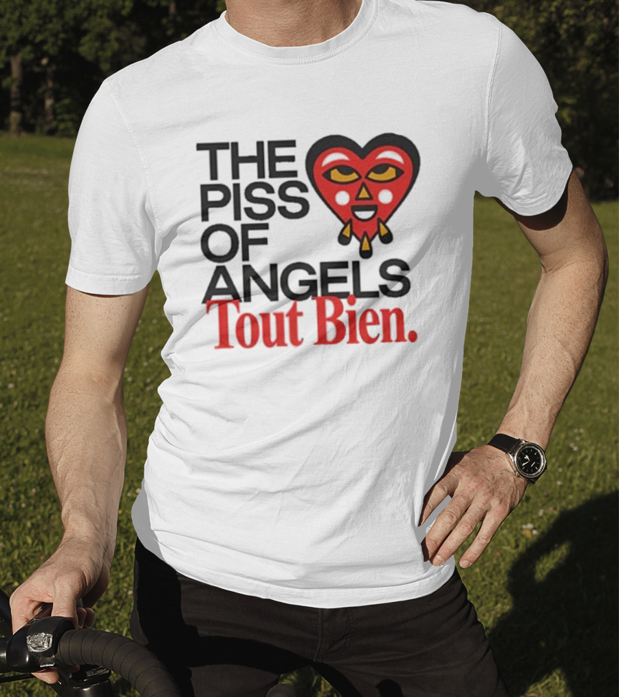 Tout Bien The Piss Of Angels Red Heart Face T-Shirt
