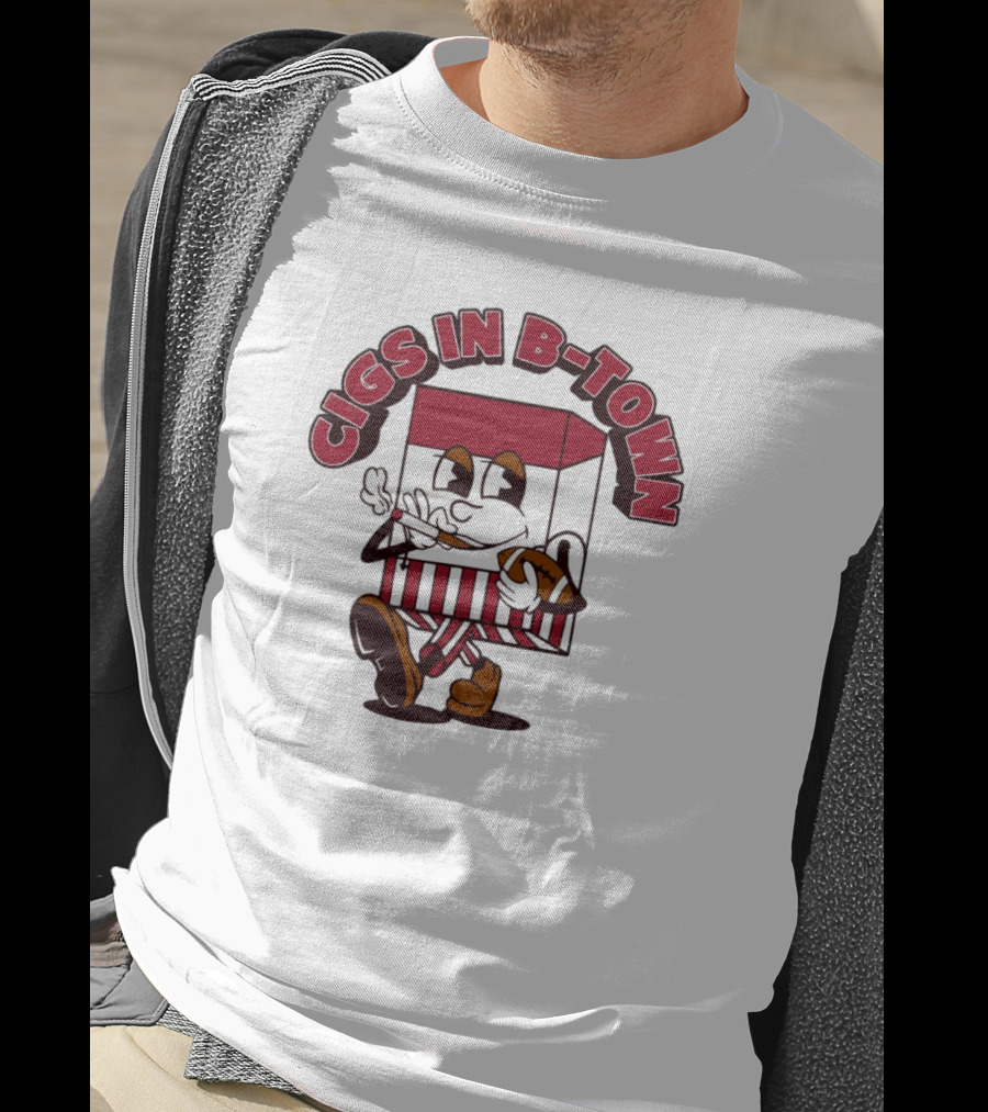 Store Cigs In B-Town Cartoon Smoking Pack T-Shirt