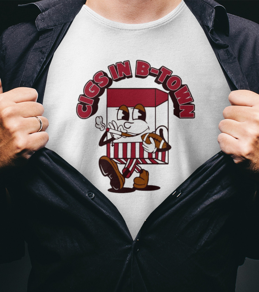 Store Cigs In B-Town Cartoon Smoking Pack T-Shirt